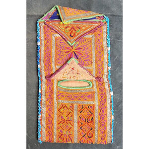Kuchi Embroidered Pouch Wallet Afghan Handmade Beaded Eyelet Pockets